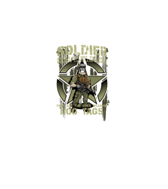 Soldier minta fekete pólón