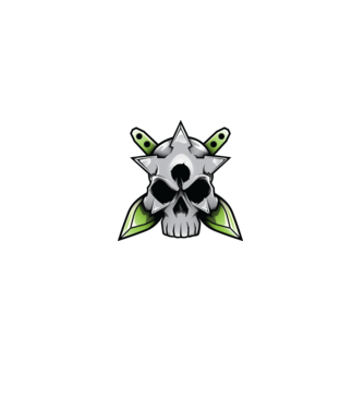 Skull knife minta fekete pólón