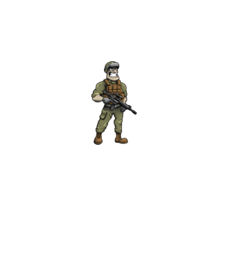 Soldier minta fekete pólón