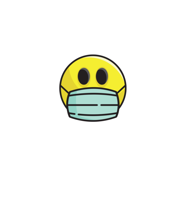 Covid Smiley minta farmerkék pólón
