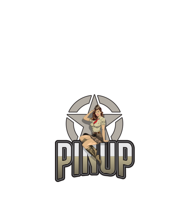 Pinup Salute minta fekete pólón