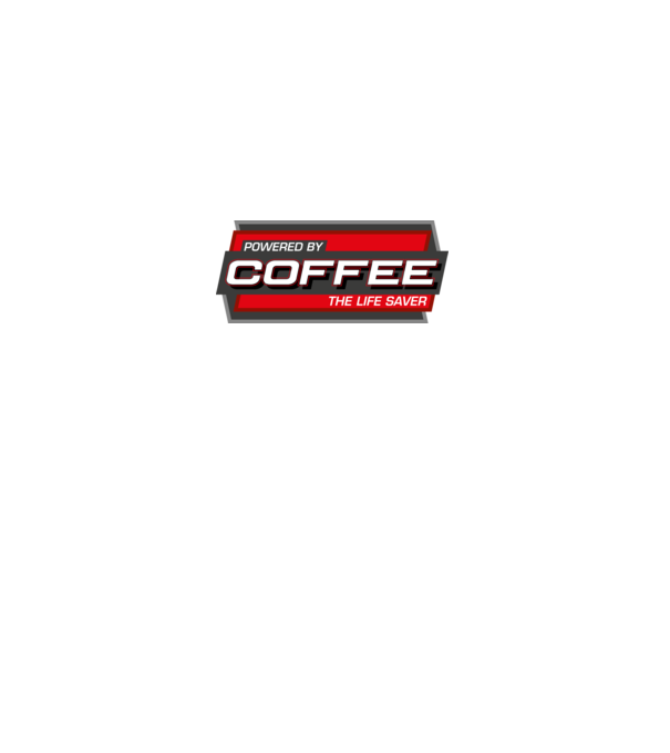 Powered by Coffee minta fekete pólón