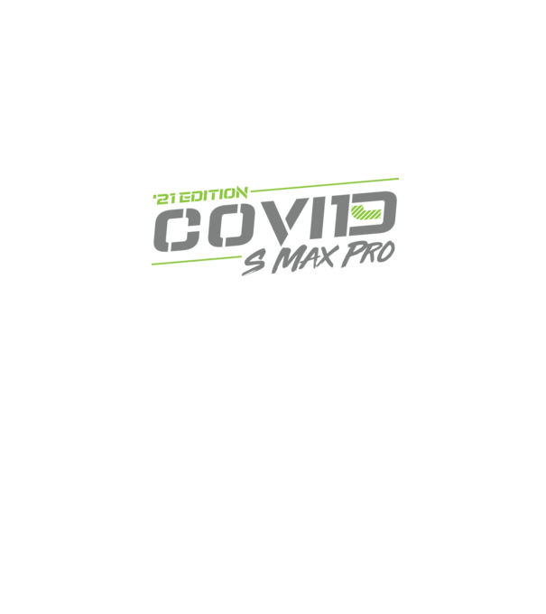 Covid S Max Pro '21 Edition minta farmerkék pólón