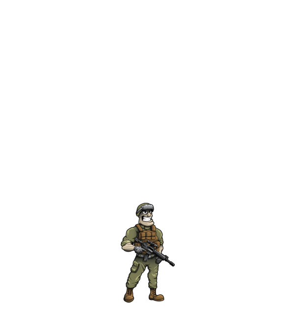 Soldier minta fehér pólón