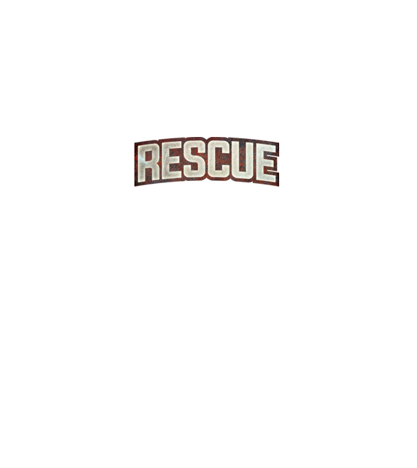 Rescue minta fehér pólón