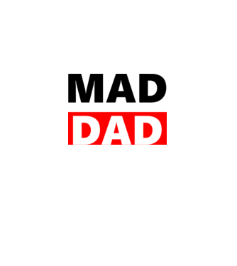 MAD DAD minta fehér pólón