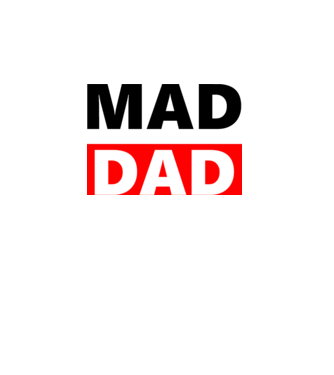 MAD DAD minta fehér pólón