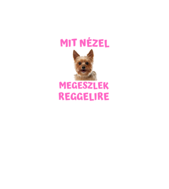 Mit nézel megeszlek reggelire minta fekete pólón