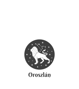 Oroszlán minta fehér pólón
