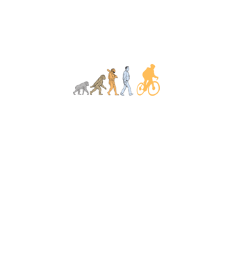 Bicikli evolúció minta fekete pólón