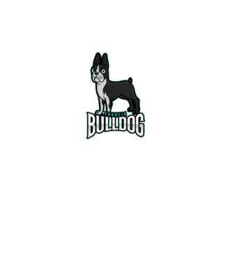 FRANCIA BULLDOG minta fekete pólón