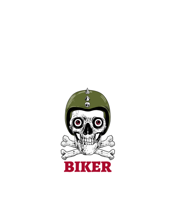 Biker minta fekete pólón