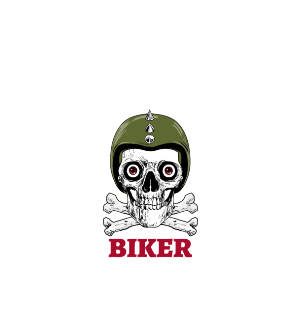 Biker minta fekete pólón