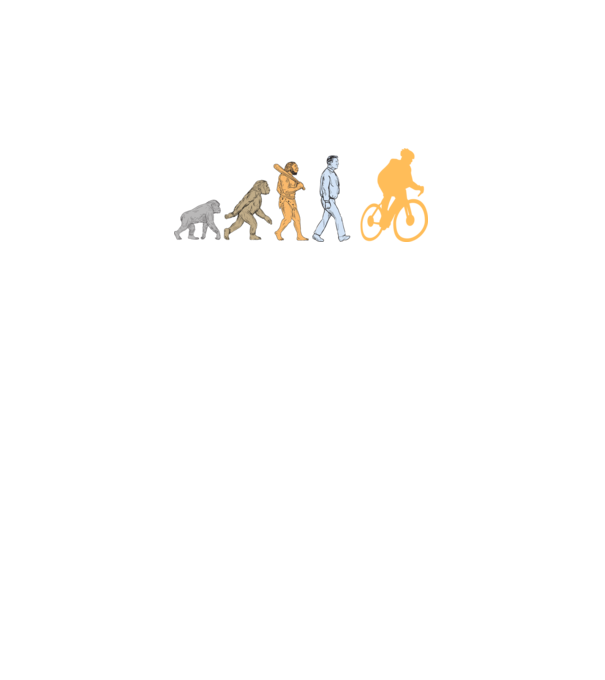 Bicikli evolúció minta fekete pólón