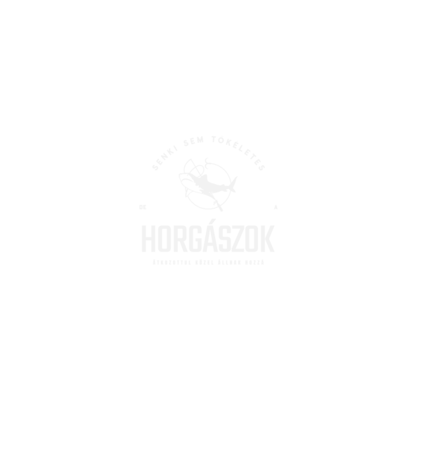 Senki sem tökéletes horgászok minta fekete pólón