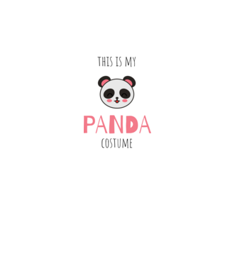  Panda jelmez minta fehér pólón