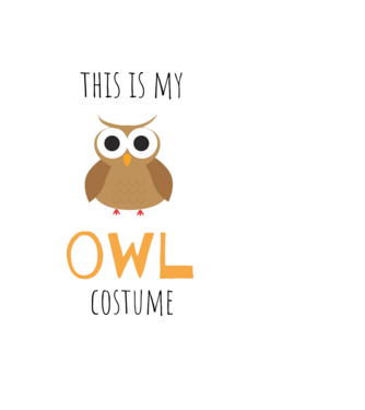 Bagoly jelmez minta fekete pólón