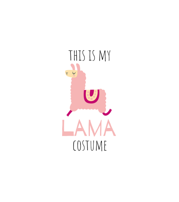 Láma jelmez minta fehér pólón