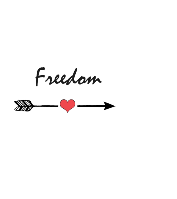 Freedom minta világoskék pólón