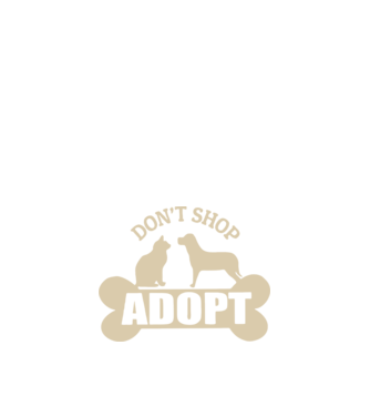 Don't shop, ADOPT! minta fekete pólón