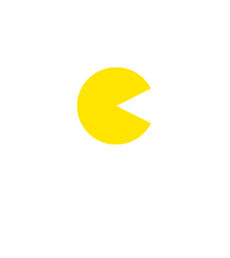 Pacman minta fekete pólón