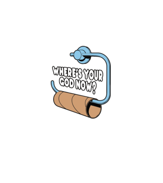 Where's your God now? minta szürke pólón