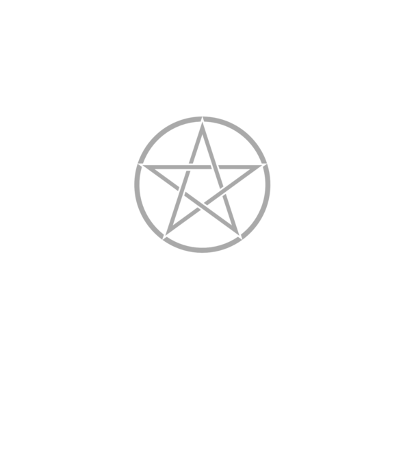 Pentagram minta fekete pólón