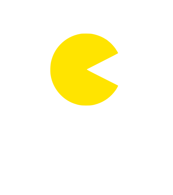 Pacman minta fekete pólón