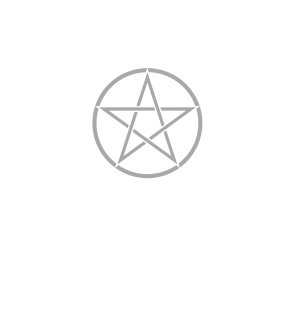 Pentagram minta fekete pólón