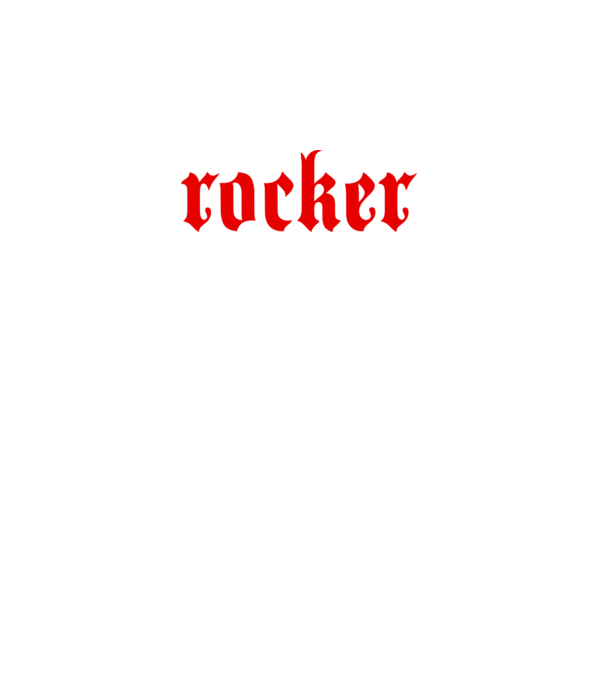 Rocker minta fekete pólón