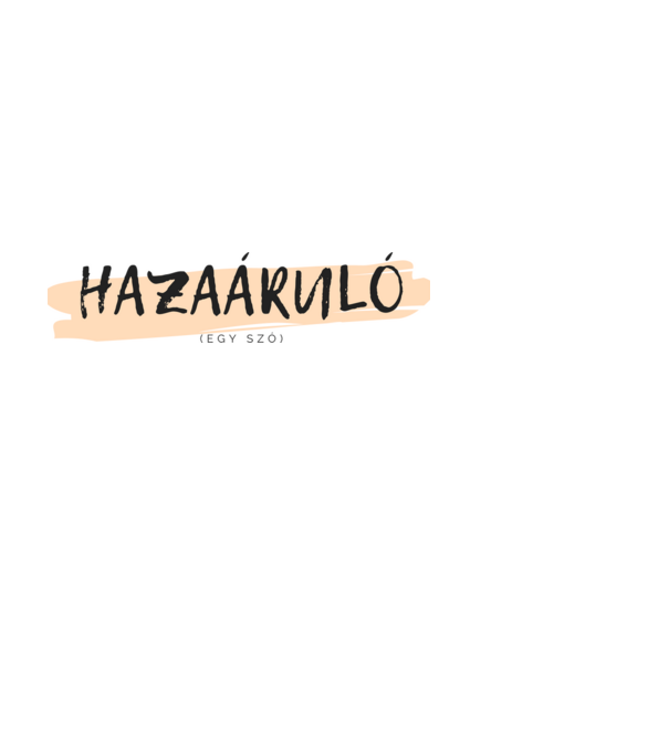 Hazaáruló (egy szó) minta fekete pólón