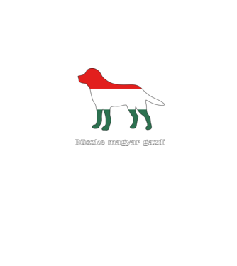 Magyar labrador minta fekete pólón