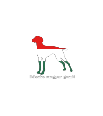 Magyar Vizsla minta fekete pólón