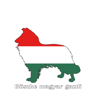 Magyar Skót Juhászkutya minta fehér pólón