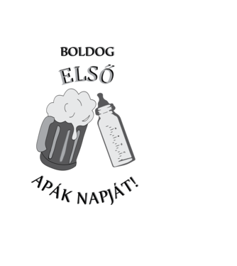 Első apák napja minta fekete pólón