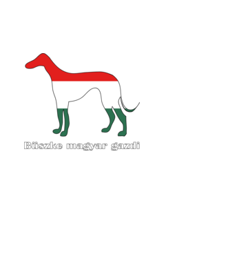Magyar Agár minta fehér pólón