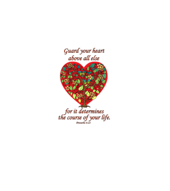 Guard your heart - Proverbs 4:23 minta fehér pólón