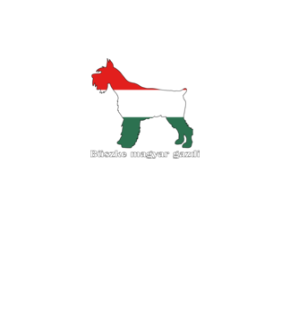 Magyar Schnauzer minta fekete pólón