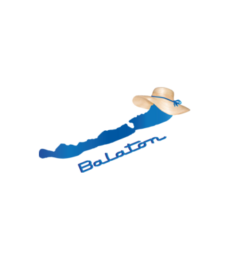Balaton kalappal minta fehér pólón