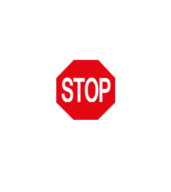 Stop tábla minta fehér/piros pólón