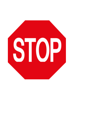 Stop tábla minta világoskék pólón