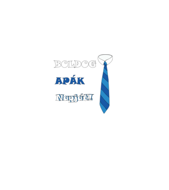 Boldog Apák Napját minta fekete pólón