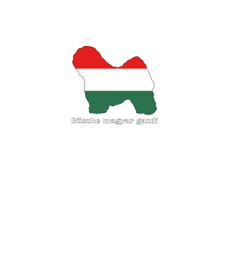 Magyar Puli minta fekete pólón