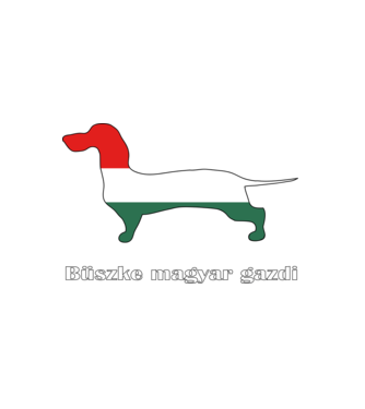 Magyar Tacskó minta fehér pólón