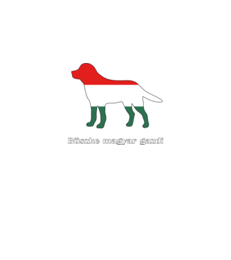 Magyar labrador minta fekete pólón