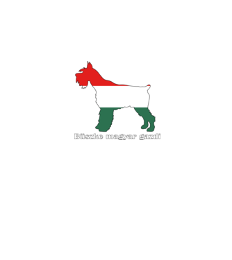 Magyar Schnauzer minta fekete pólón