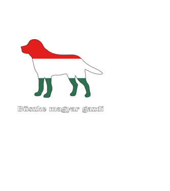 Magyar labrador minta fehér pólón