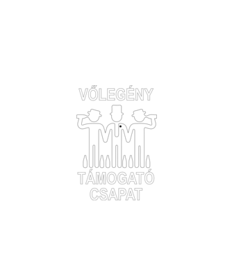 Vőlegény támogató csoport (inverz) minta fekete pólón