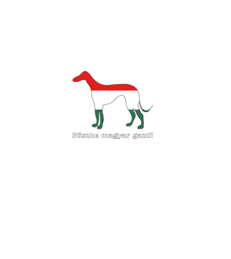 Magyar Agár minta fekete pólón