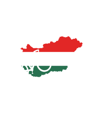 Magyarország - kerékpártúra (zászlóval) minta fehér pólón
